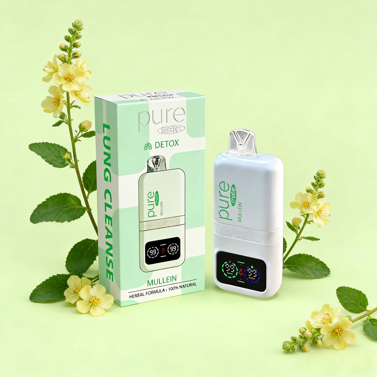 pure diffuser mate 10000 series mullein detox vape package