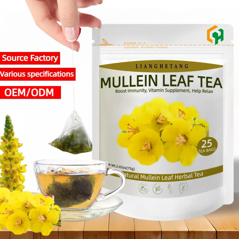 Brewed Mullein Leaf Tea Triangle Tea Bag OEM Private Label Herbal Tea Supply